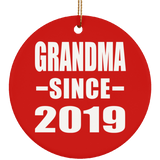 Grandma Since 2019 - Circle Ornament