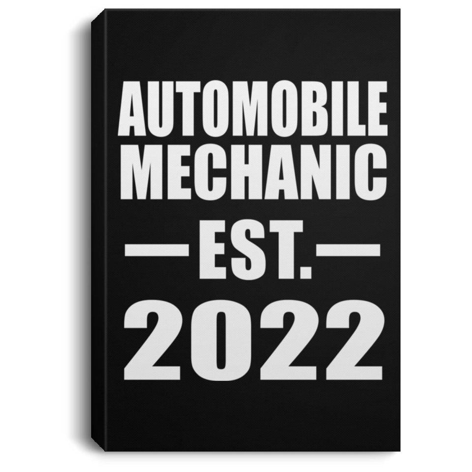 Automobile Mechanic Established EST. 2022 - Canvas Portrait