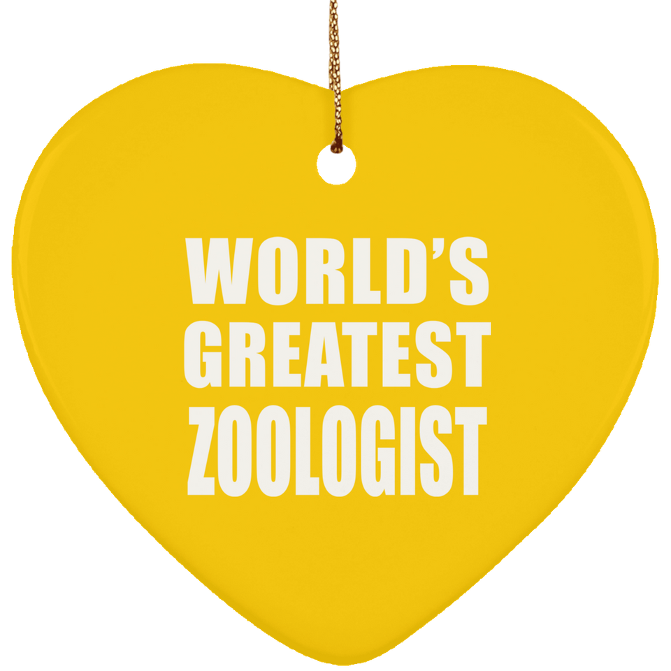 World's Greatest Zoologist - Heart Ornament