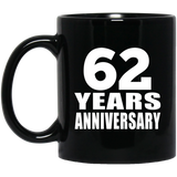 62nd Anniversary 62 Years - 11 Oz Coffee Mug Black