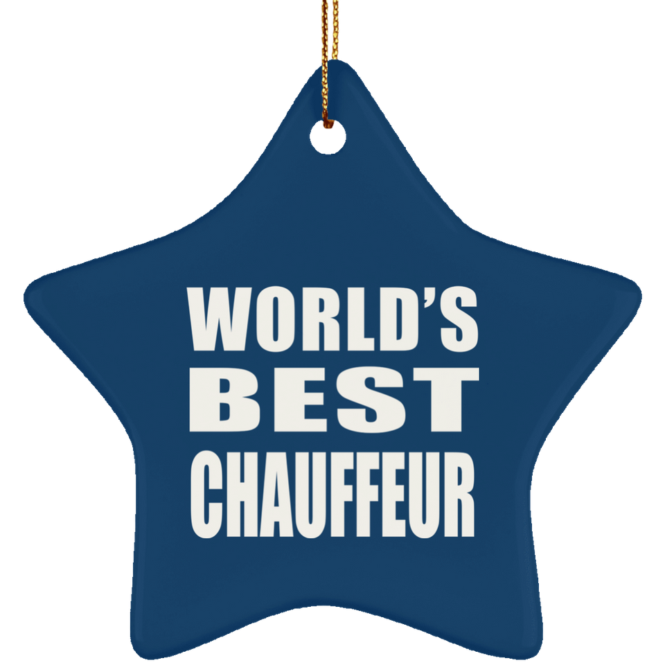 World's Best Chauffeur - Star Ornament