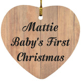 Mattie Baby's First Christmas - Heart Ornament C