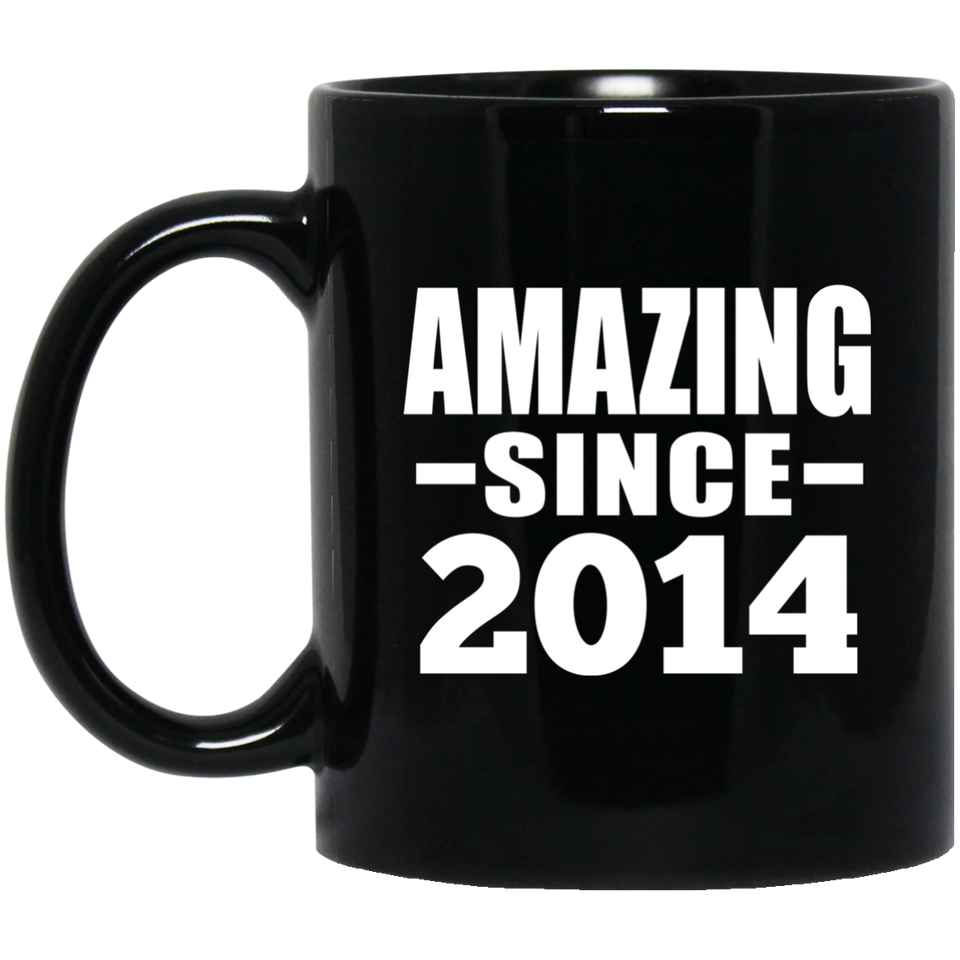 10th Birthday Amazing Since 2014 - 11 Oz Coffee Mug Black