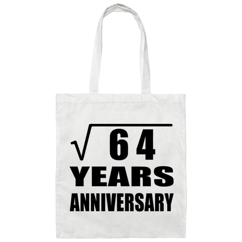 8th Anniversary Square Root of 64 Years Anniversary - Tote Bag White