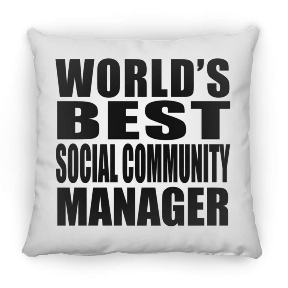 World's Best Social Community Manager - Throw Pillow
