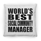 World's Best Social Community Manager - Throw Pillow