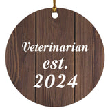 Veterinarian Established Est. 2024 - Circle Ornament D