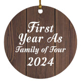 First Year As Family Of Four 2024 - Circle Ornament D