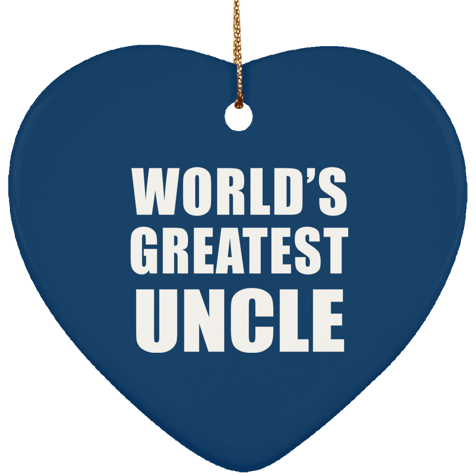 World's Greatest Uncle - Heart Ornament