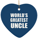 World's Greatest Uncle - Heart Ornament