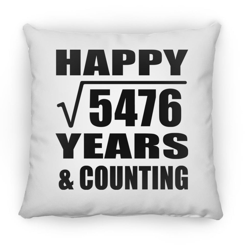 Happy 74th Anniversary Square Root of 5476 Years & Counting - Throw Pillow