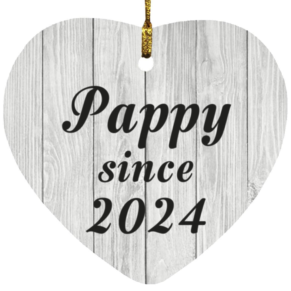 Pappy Since 2024 - Heart Ornament F
