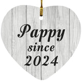 Pappy Since 2024 - Heart Ornament F