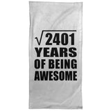 49th Birthday Square Root of 2401 Years of Being Awesome - Hand Towel