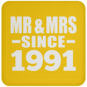 33rd Anniversary Mr & Mrs Since 1991 - Drink Coaster