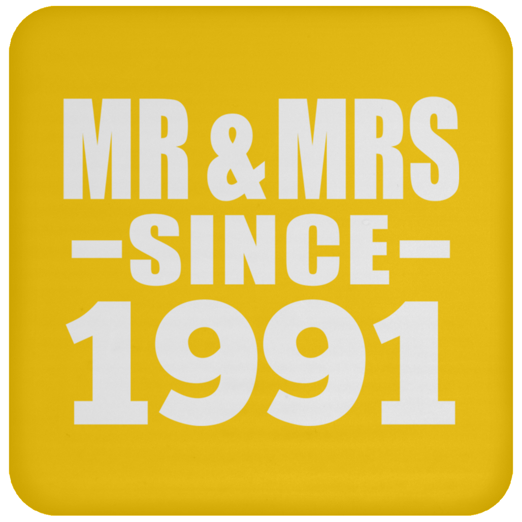 33rd Anniversary Mr & Mrs Since 1991 - Drink Coaster