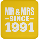 33rd Anniversary Mr & Mrs Since 1991 - Drink Coaster
