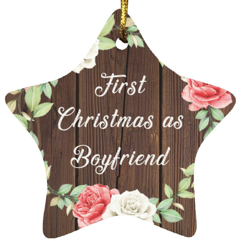 First Christmas As Boyfriend - Star Ornament A