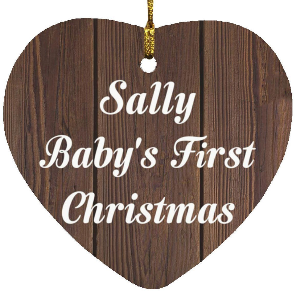 Sally Baby's First Christmas - Heart Ornament D