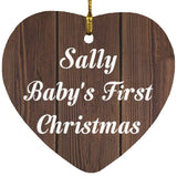 Sally Baby's First Christmas - Heart Ornament D