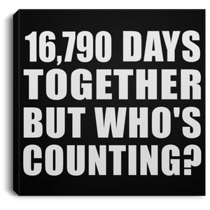 46th Anniversary 16,790 Days Together But Who's Counting - Canvas Square