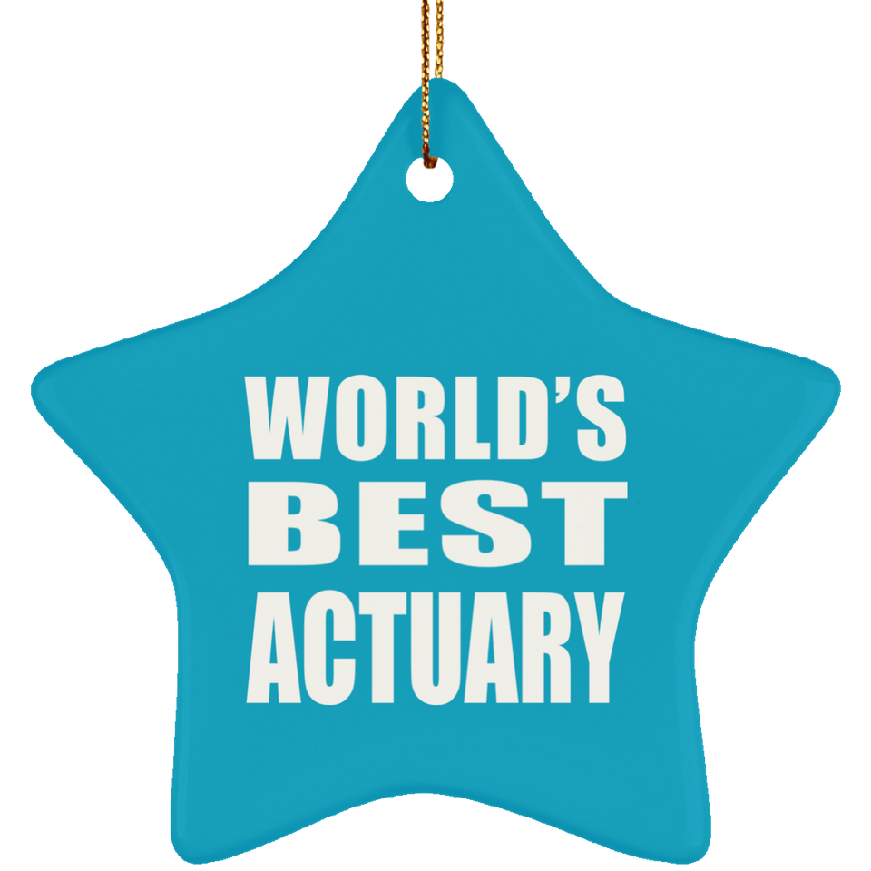 World's Best Actuary - Star Ornament
