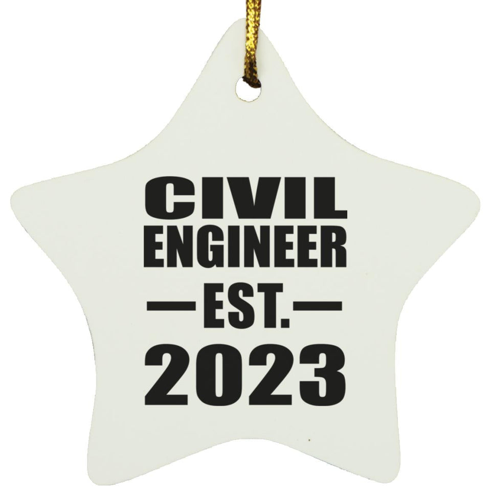 Civil Engineer Established EST. 2023 - Star Ornament