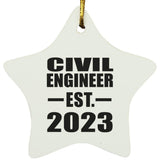 Civil Engineer Established EST. 2023 - Star Ornament