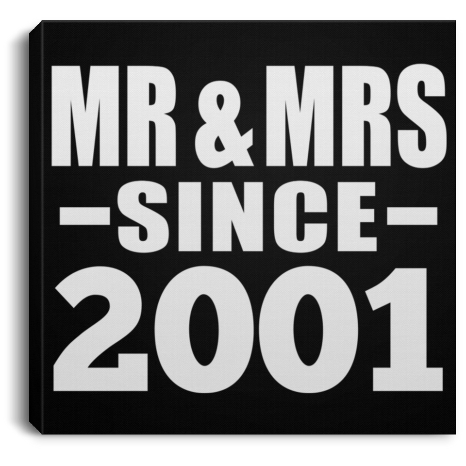 23rd Anniversary Mr & Mrs Since 2001 - Canvas Square