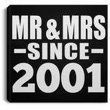 23rd Anniversary Mr & Mrs Since 2001 - Canvas Square