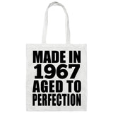 57th Birthday Made In 1967 Aged to Perfection - Tote Bag White