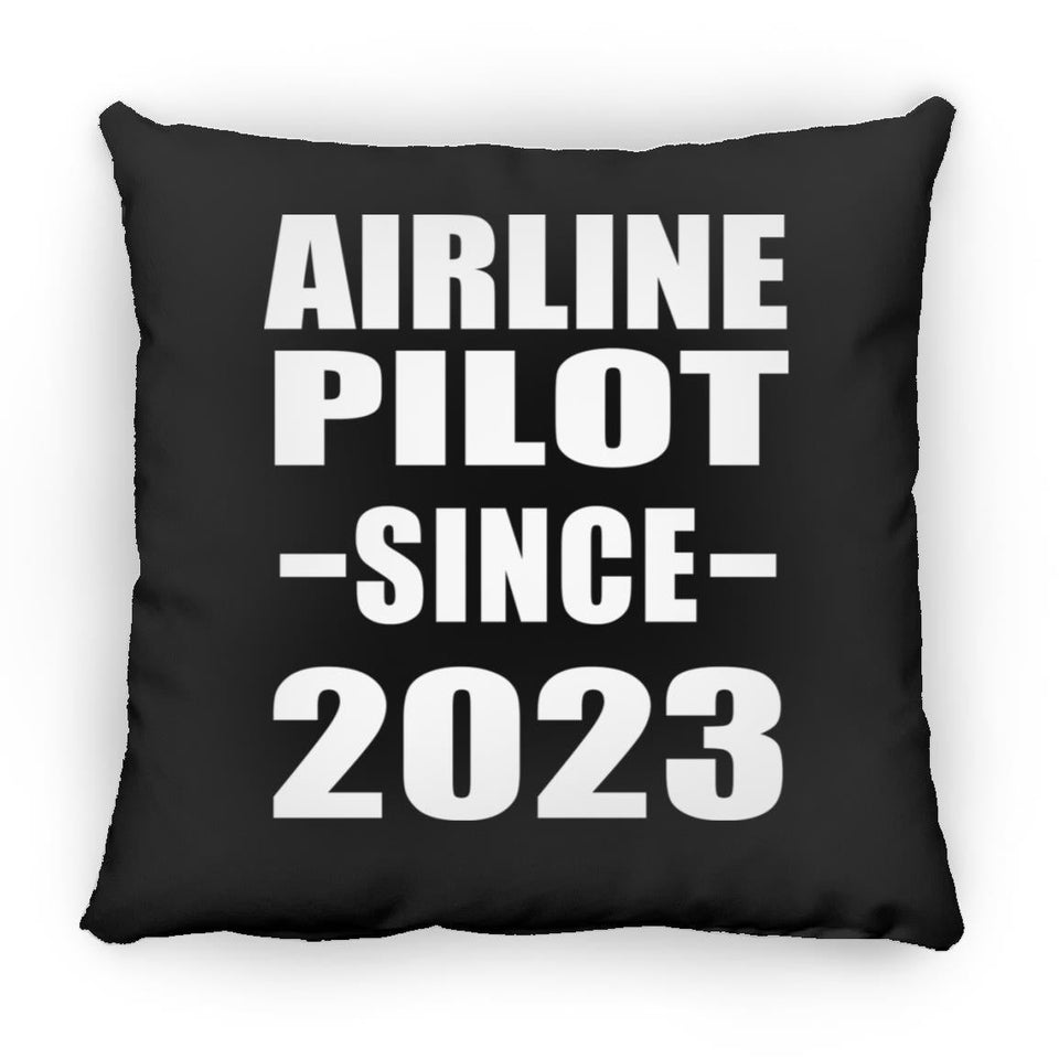 Airline Pilot Since 2023 - Throw Pillow Black