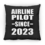 Airline Pilot Since 2023 - Throw Pillow Black