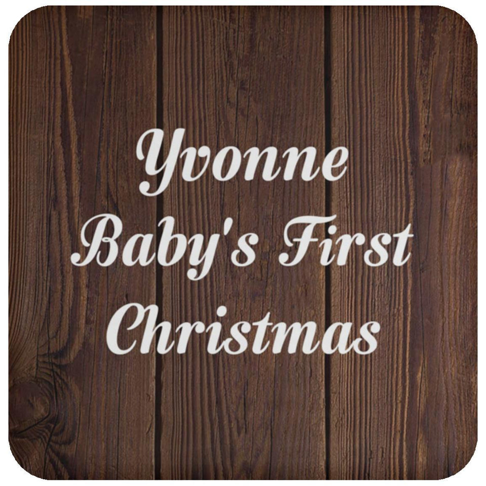 Yvonne Baby's First Christmas - Drink Coaster D