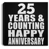 Happy 25th Anniversary 25 Years & Counting - Canvas Square