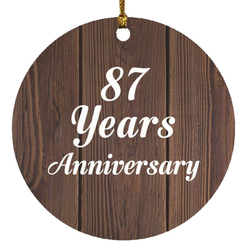 87th Anniversary 87 Years Anniversary - Circle Ornament D