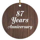 87th Anniversary 87 Years Anniversary - Circle Ornament D