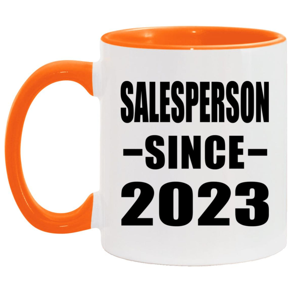 Salesperson Since 2023 - 11oz Accent Mug Orange