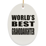 World's Best Granddaughter - Oval Ornament