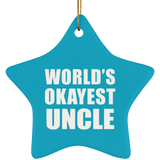 World's Okayest Uncle - Star Ornament