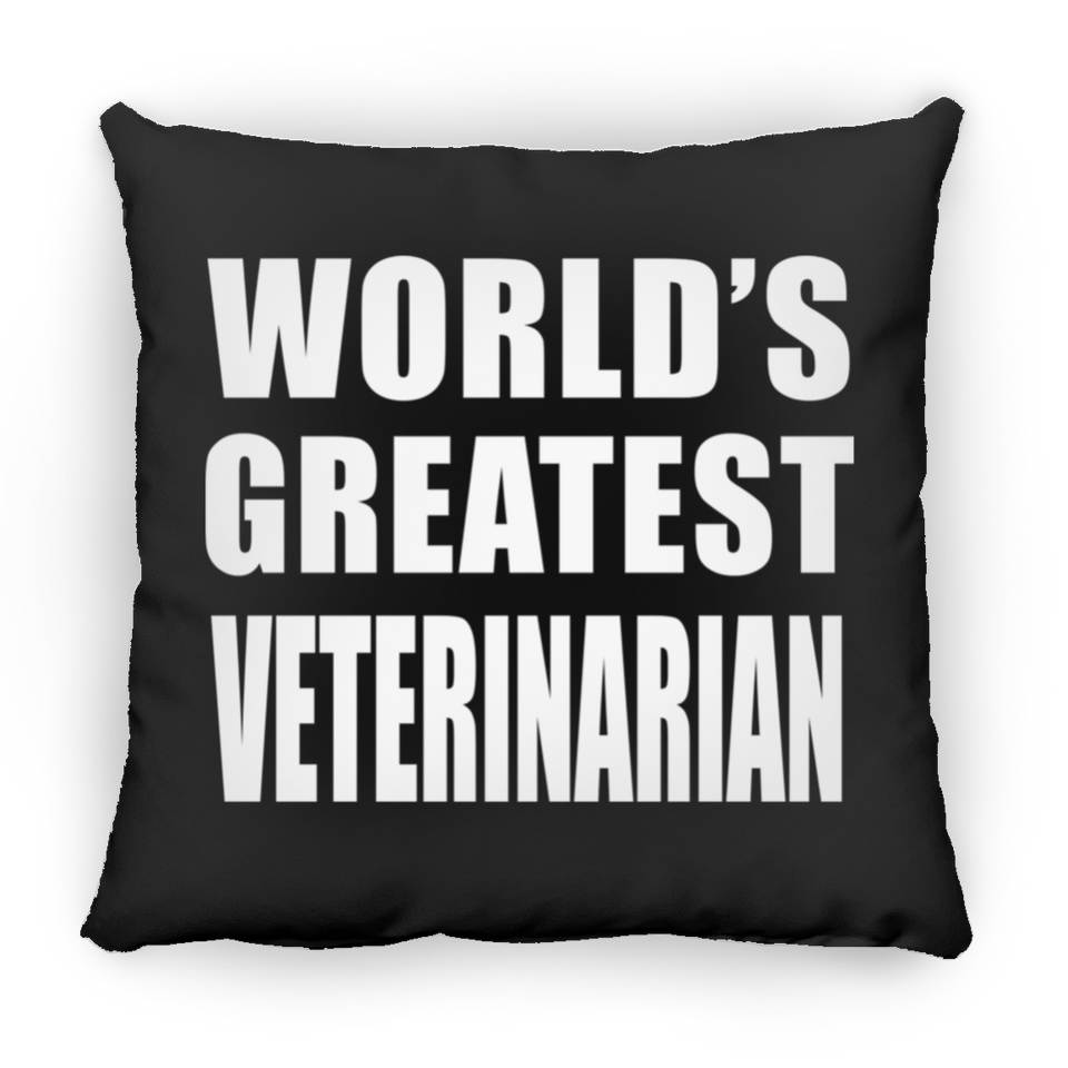 World's Greatest Veterinarian - Throw Pillow Black