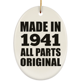 83rd Birthday Made in 1941 All Parts Original - Oval Ornament