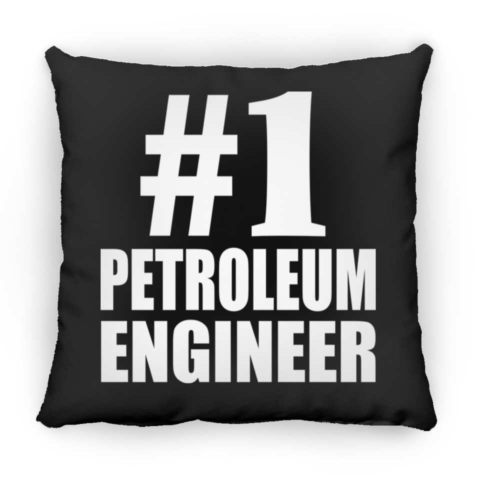 Number One #1 Petroleum Engineer - Throw Pillow Black