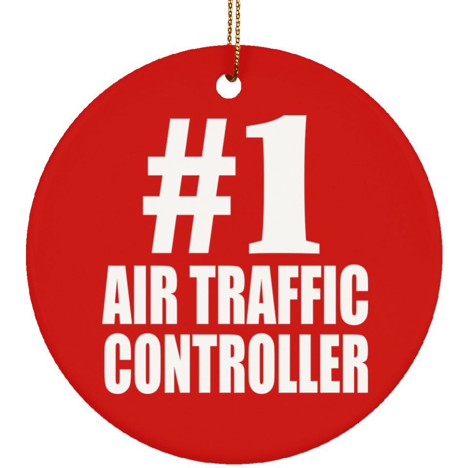 Number One #1 Air Traffic Controller - Circle Ornament