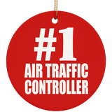 Number One #1 Air Traffic Controller - Circle Ornament