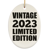1st Birthday Vintage 2023 Limited Edition - Oval Ornament