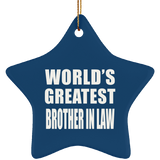 World's Greatest Brother In Law - Star Ornament