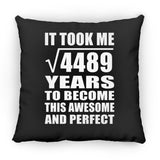 67th Birthday Took Square Root of 4489 Years To Awesome - Throw Pillow Black