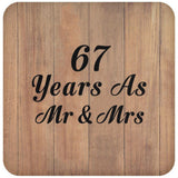 67 Years As Mr & Mrs - Drink Coaster C