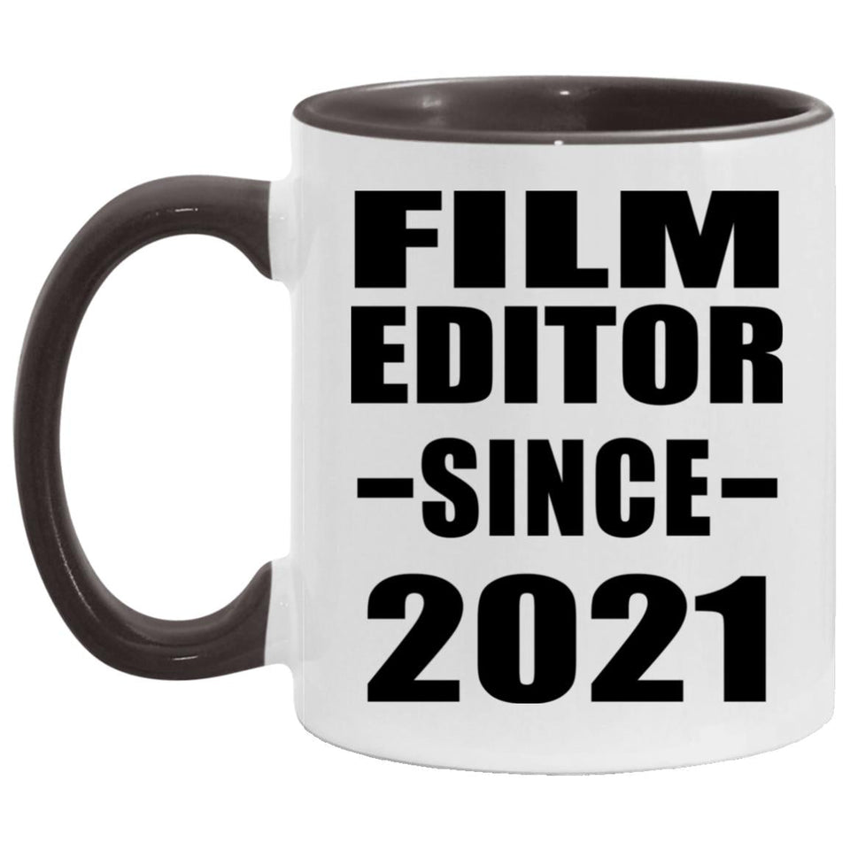 Film Editor Since 2021 - 11oz Accent Mug Black